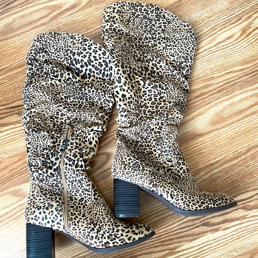 Cheetah print boots
